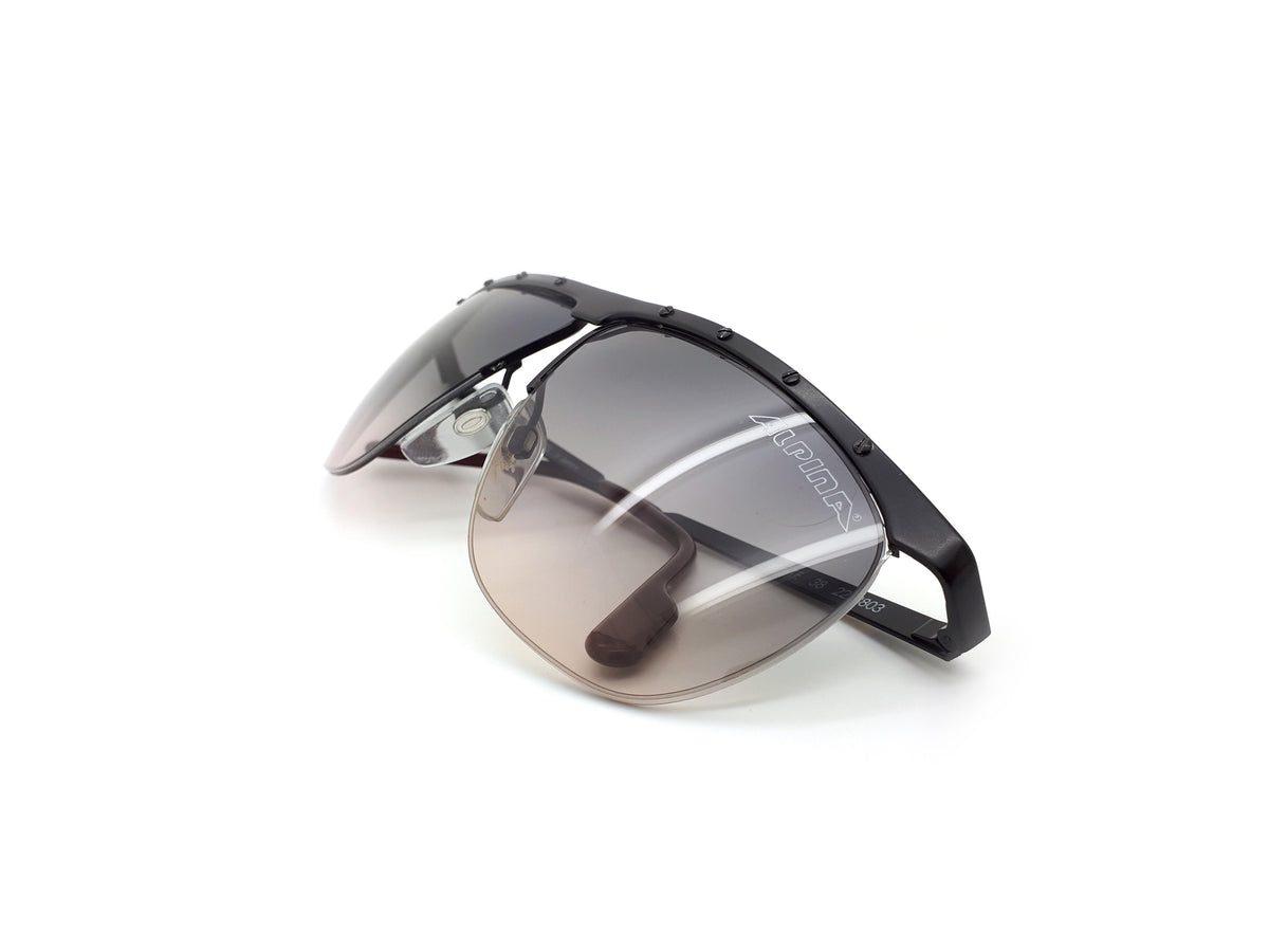 Vintage Alpina TF38 2223803 Black Sunglasses 1980s