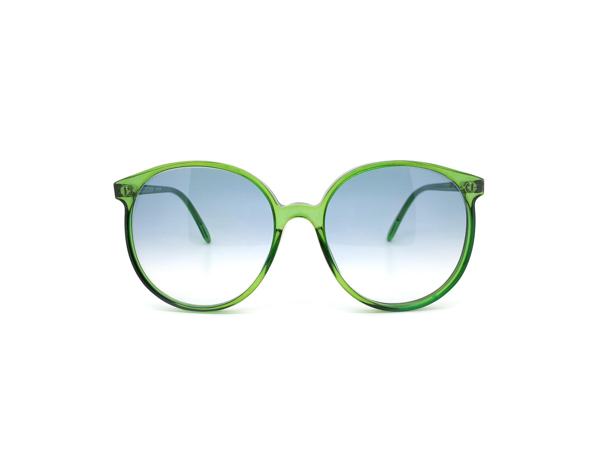 Anglo American Mod 232 Green Vintage Oversized Round 80s Sunglasses