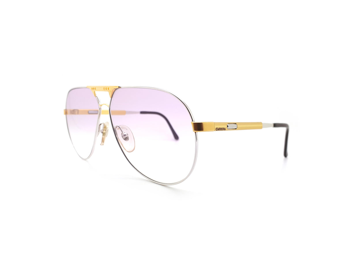 Vintage Carrera 5318 41 Aviator Sunglasses 1980s with Purple Gradient UV Lenses