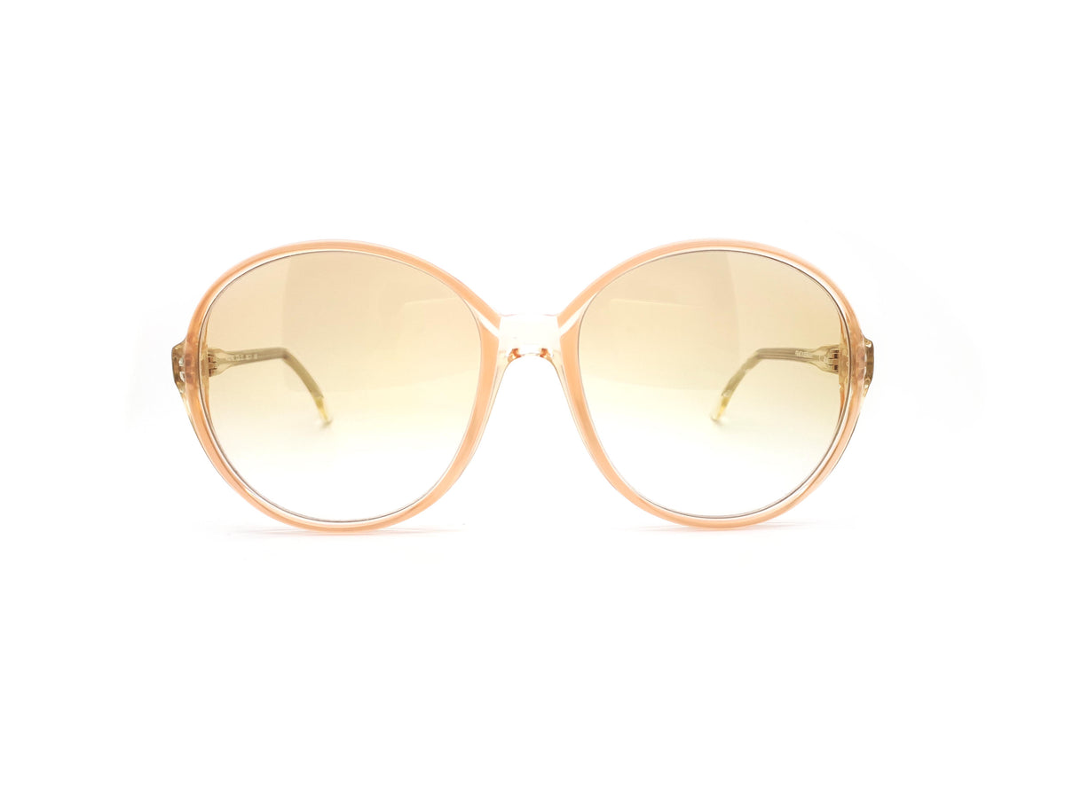 Cazal Mod 140 Round Sunglasses with light amber gradient lenses