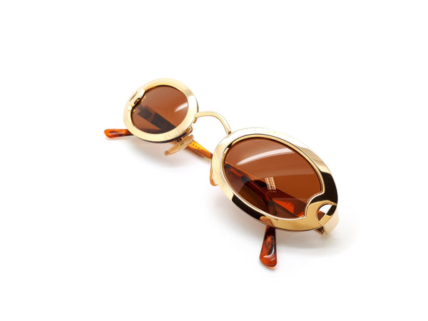小物 Dior Vintage Logo Gold frame sunglasses DIOR Vintage Sunglasses Rare Oval Gold Logo Braided Engraved