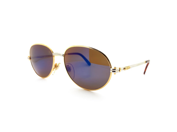 Gerald Genta by Orama Gold Plated 1990s Aviator Sunglasses Ed