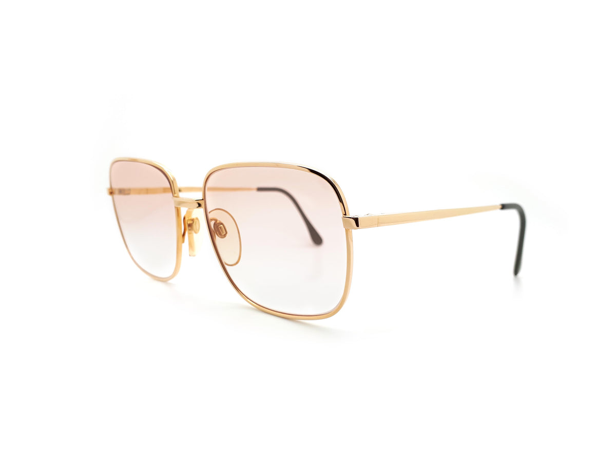 Vintage Square Gold Sunglasses Haute Couture 028 1 1980s NOS