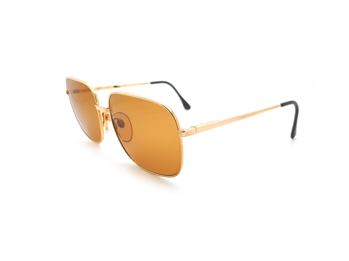 Vintage Square Gold Sunglasses Haute Couture 028 1 1980s NOS