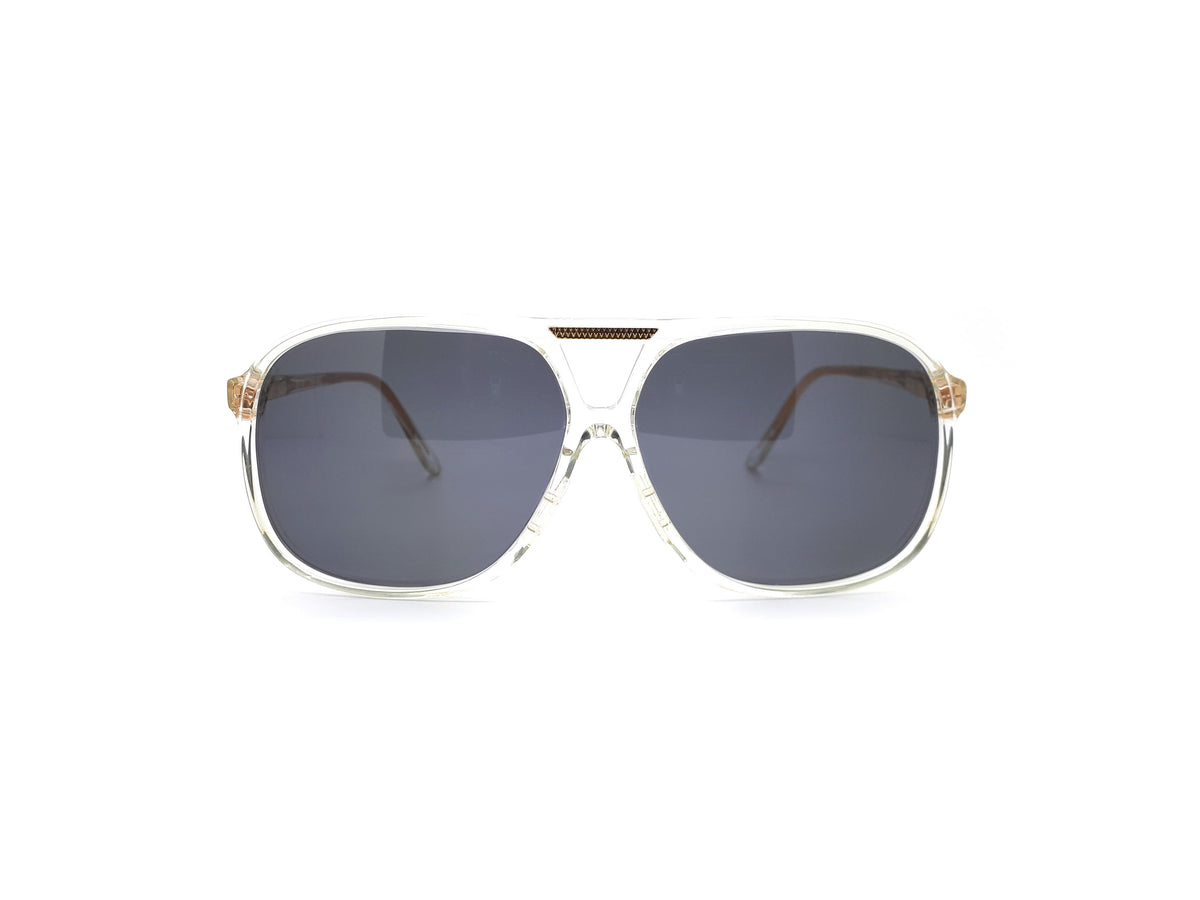 Clear Vintage Plastic Aviator Sunglasses 1980s Deadstock