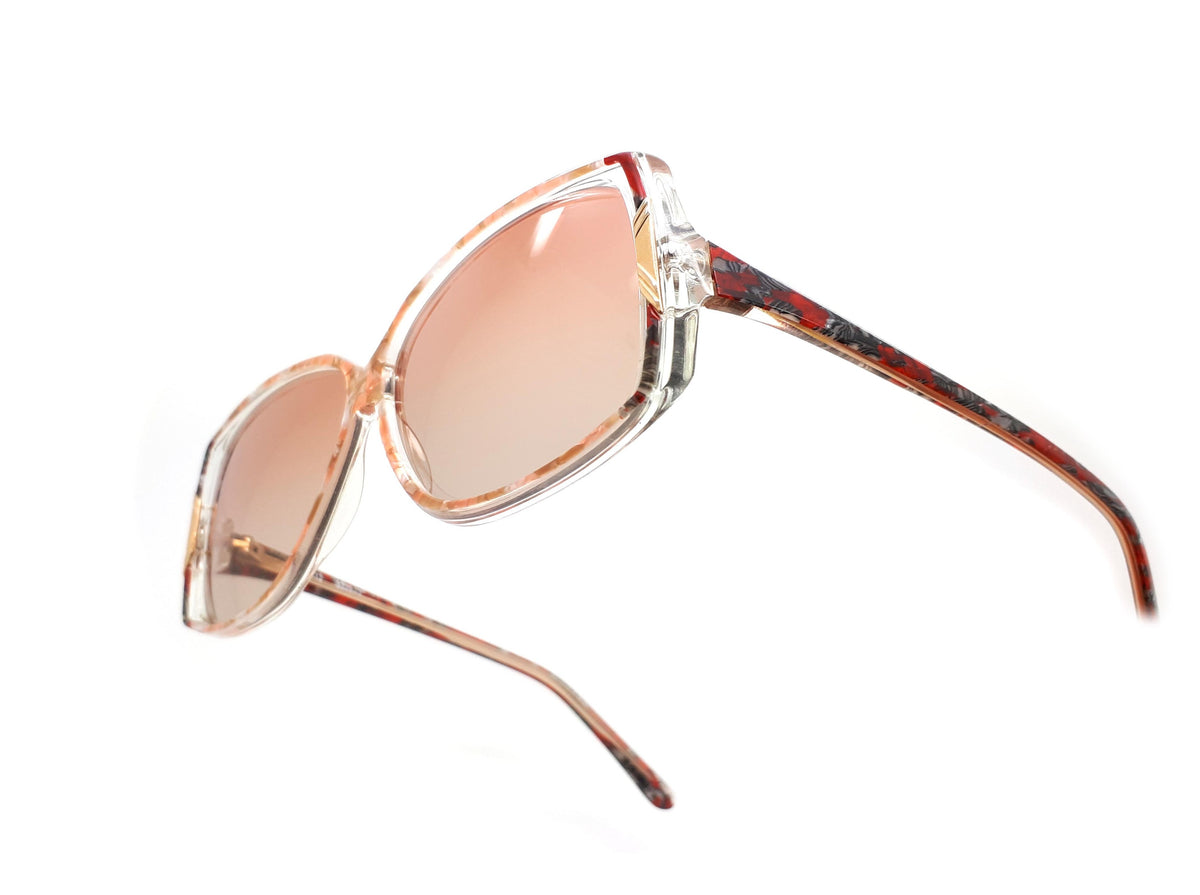 Vintage 1980s Sunglasses with Red Acetate