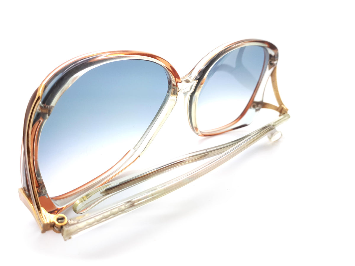Haute Couture Sunglasses with light blue gradient from 1980