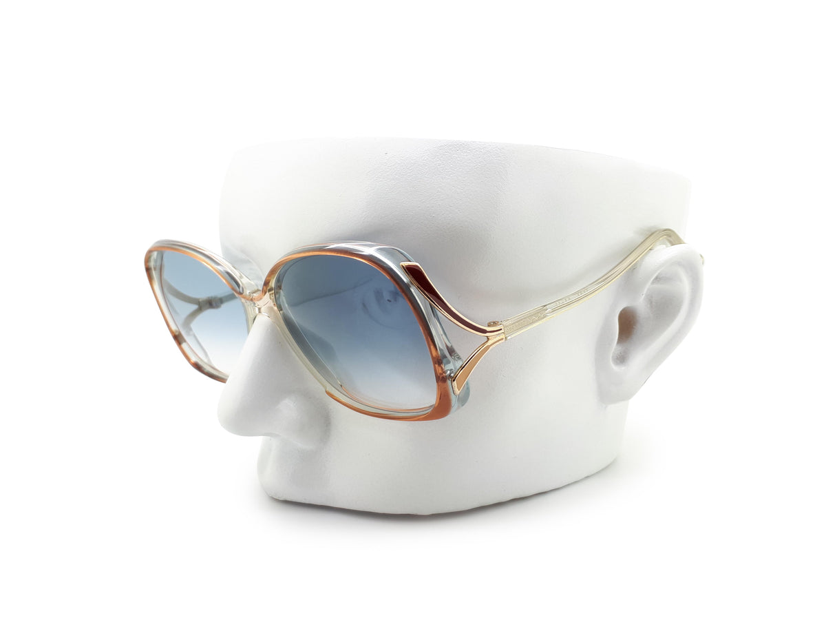 Haute Couture Sunglasses with light blue gradient from 1980