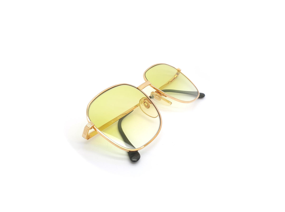 1980s Gold Square Sunglasses Lay Flat