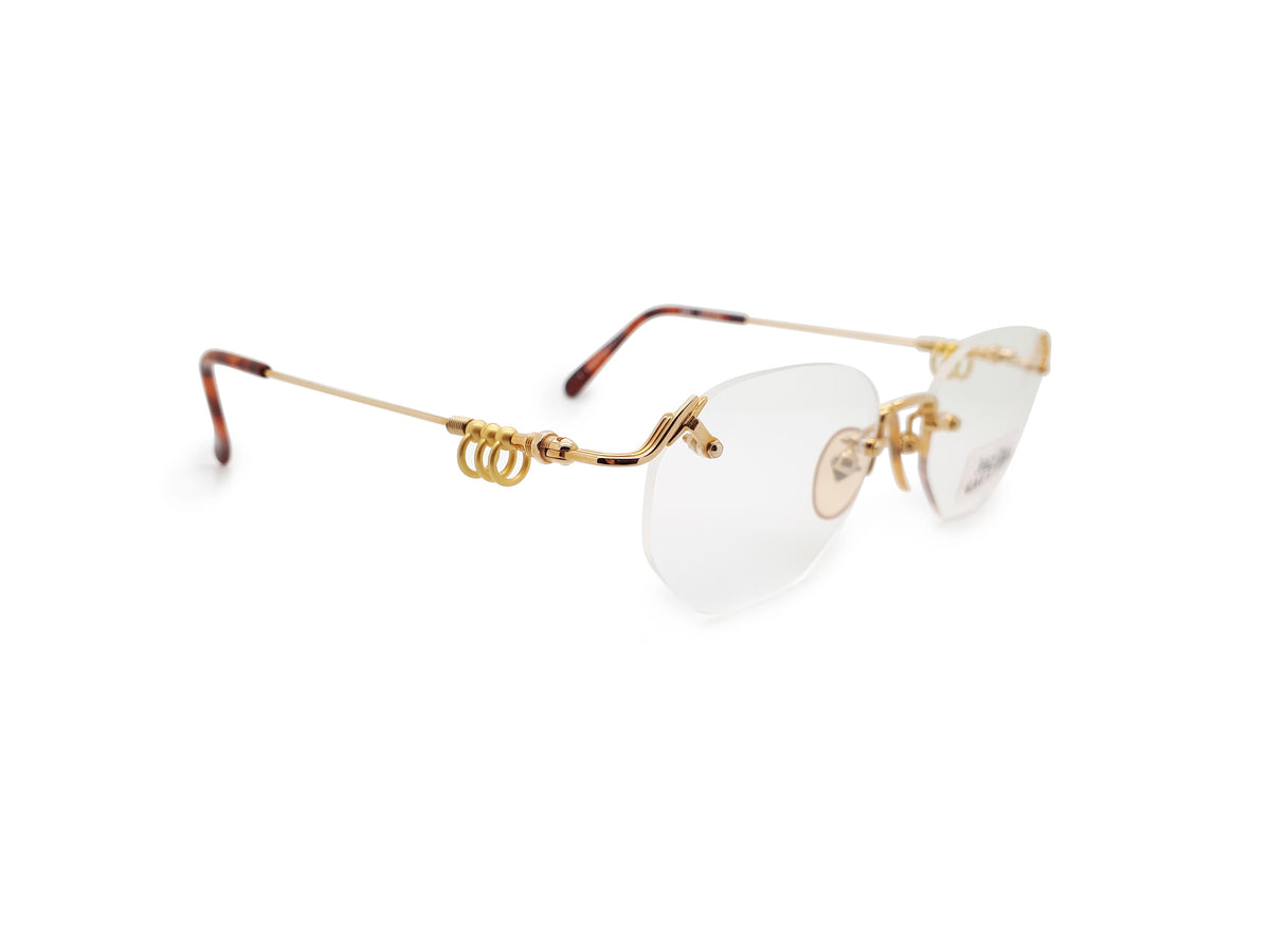 Vintage Jean Paul Gaultier 55-5102 Col 1 Rimless Glasses Frames