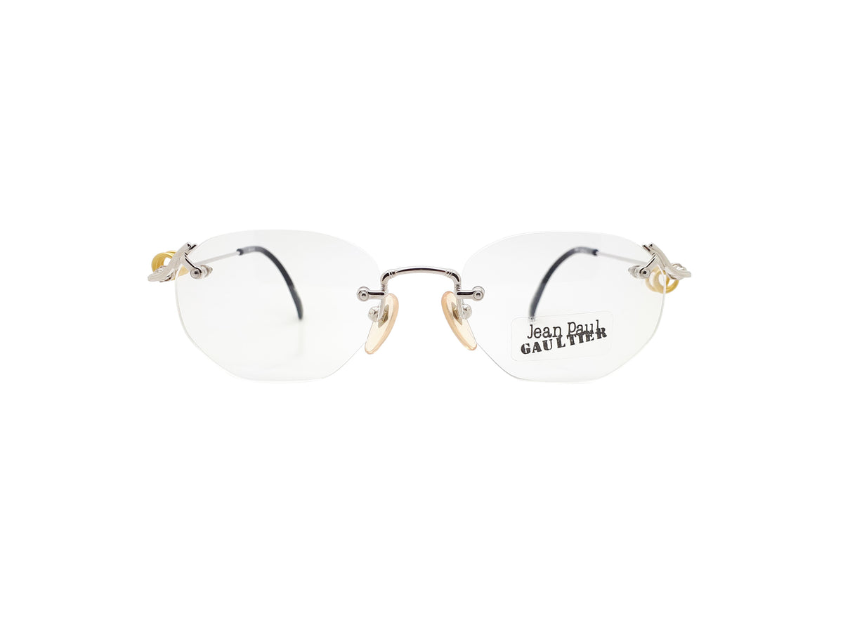 Vintage Jean Paul Gaultier 55-5102 Col 2 Rimless Glasses Frames