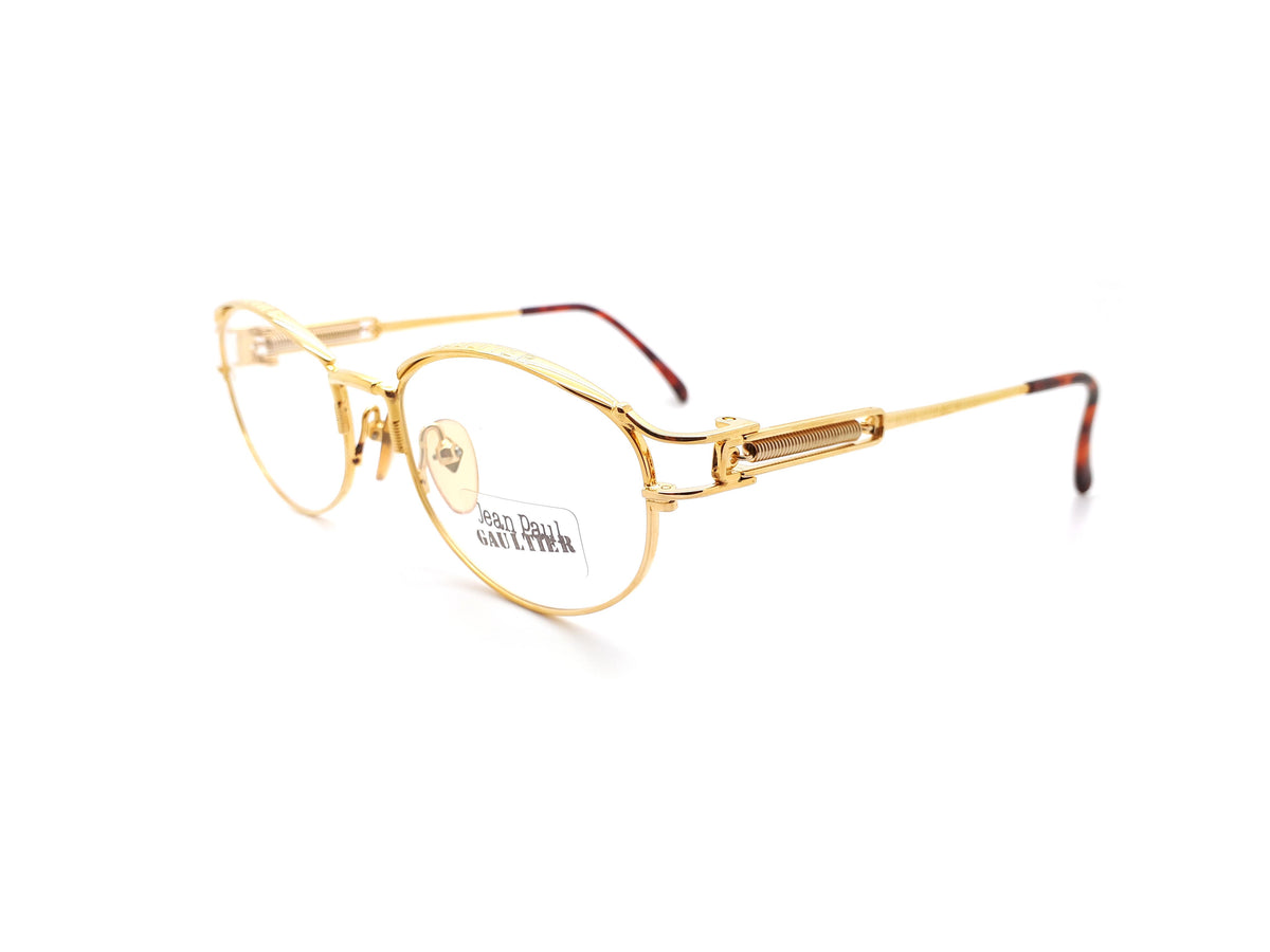 Vintage Jean Paul Gaultier 55 5109 Glasses Frames With Spring 22KT Gold Plated
