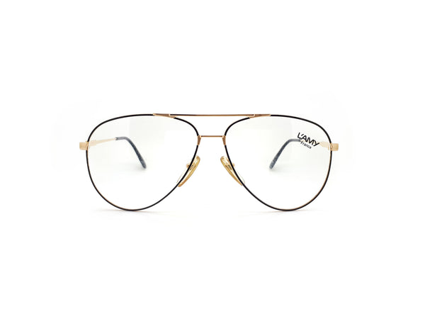 L’Amy Eyeglasses Frame Made in France Vintage Oversized Lavender Glitter Gold L main image 4
