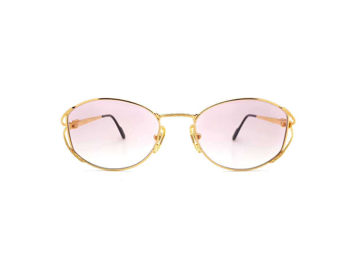 Vintage Tiffany Lunettes T410 C4 23CT Gold Plated Sunglasses