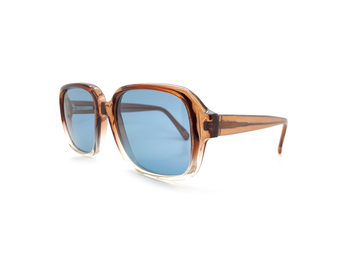 90s Vintage Square Sunglasses Monsieur 100F Brown 2 Tone