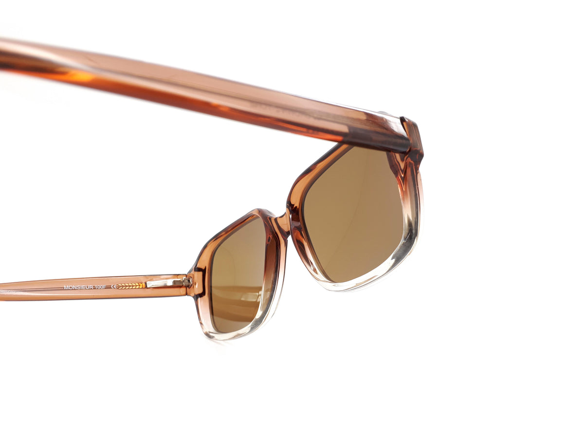 Monsieur 100F Brown 2 Tone Vintage 80s Sunglasses