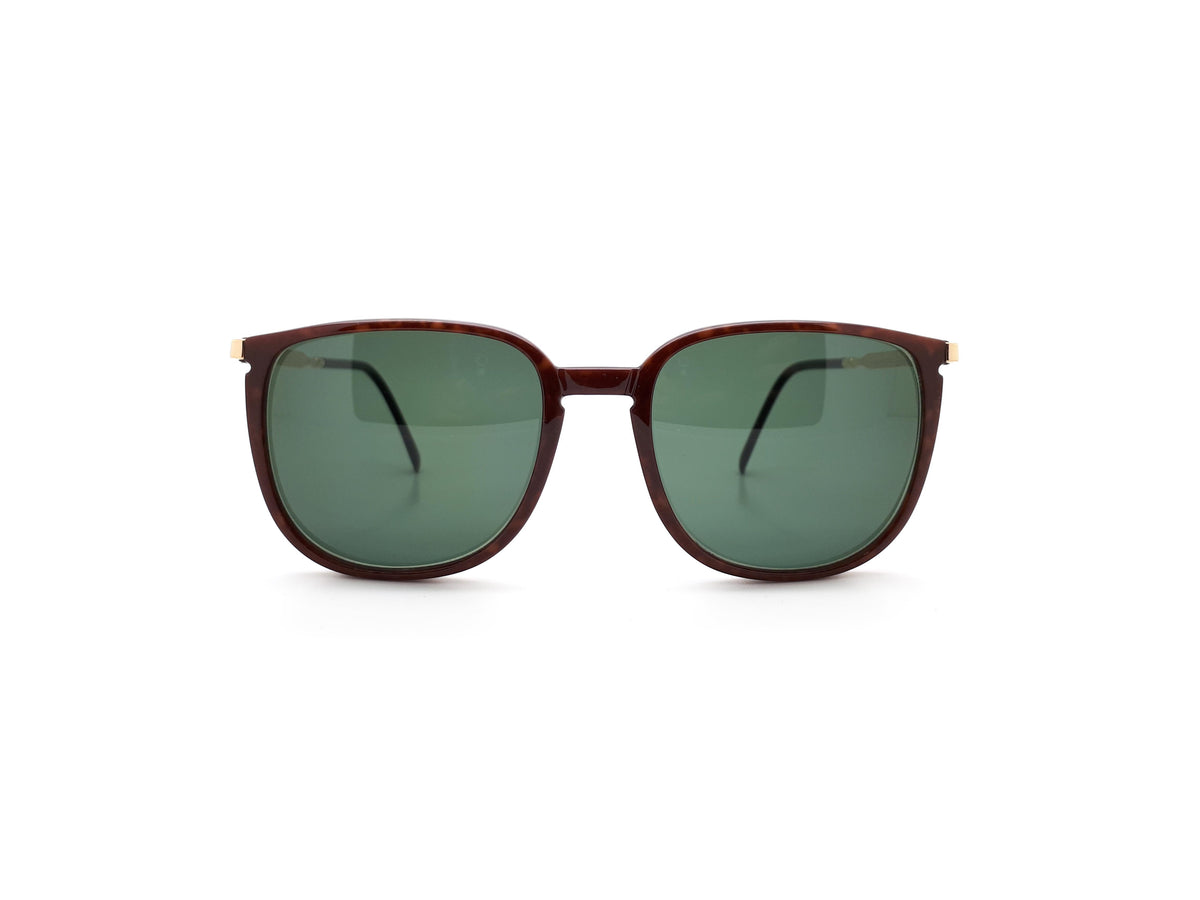 Silhouette wayfarer sunglasses with green lenses