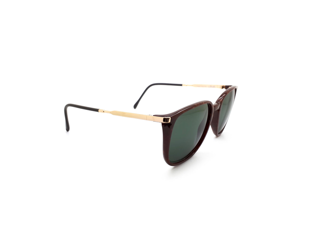 Silhouette wayfarer sunglasses with green lenses