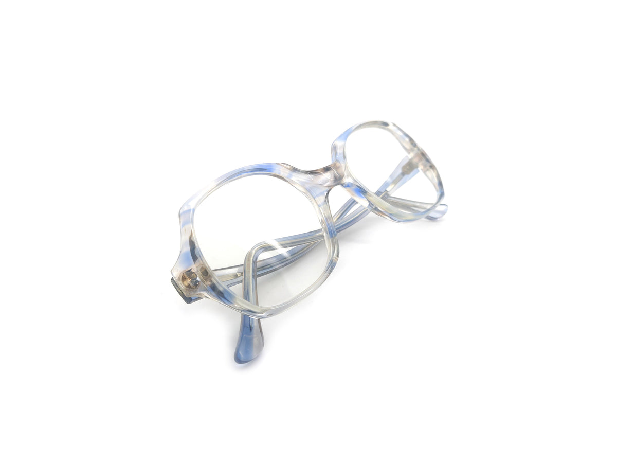Narrow Square Frame - Clear Square Blue