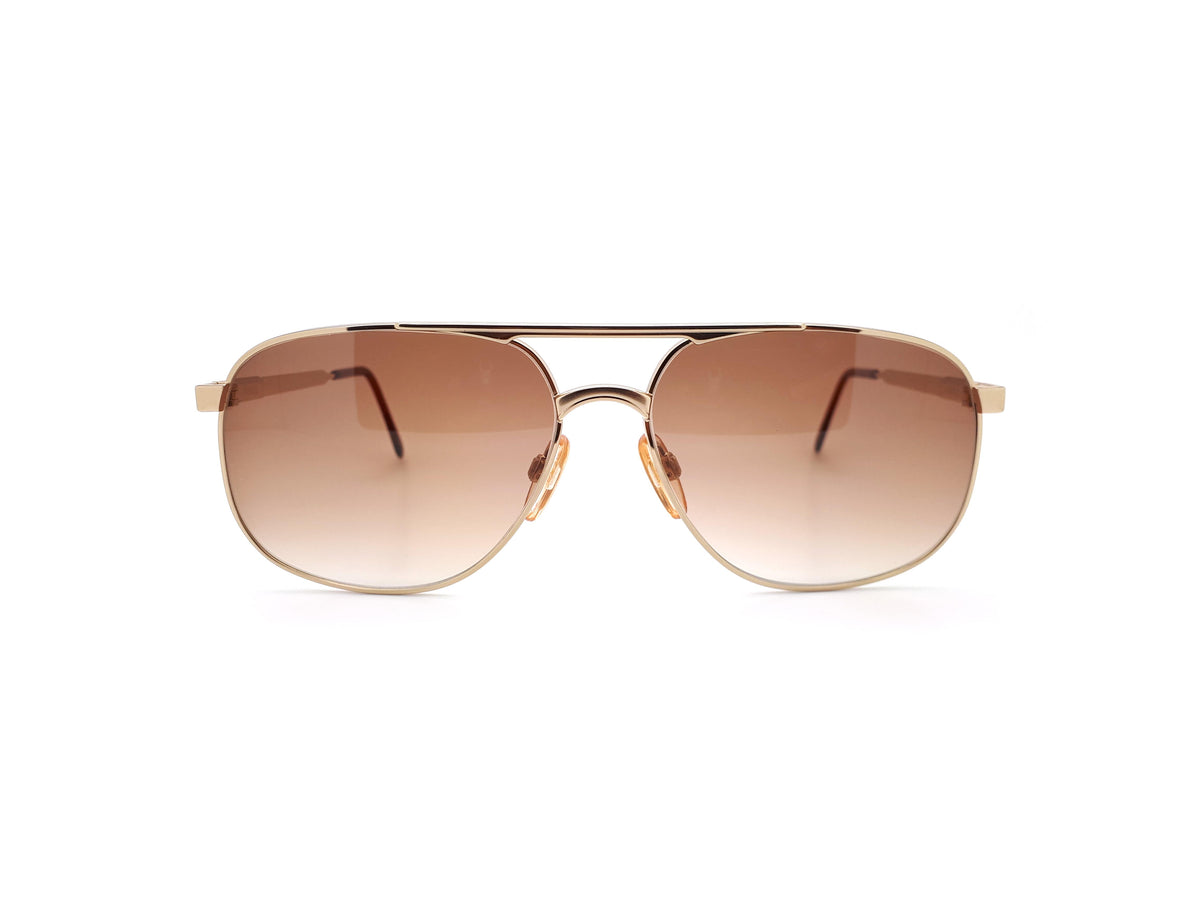 Vintage 80s YSL Aviator Sunglasses 4077 Y10 Brown Gradient Lenses