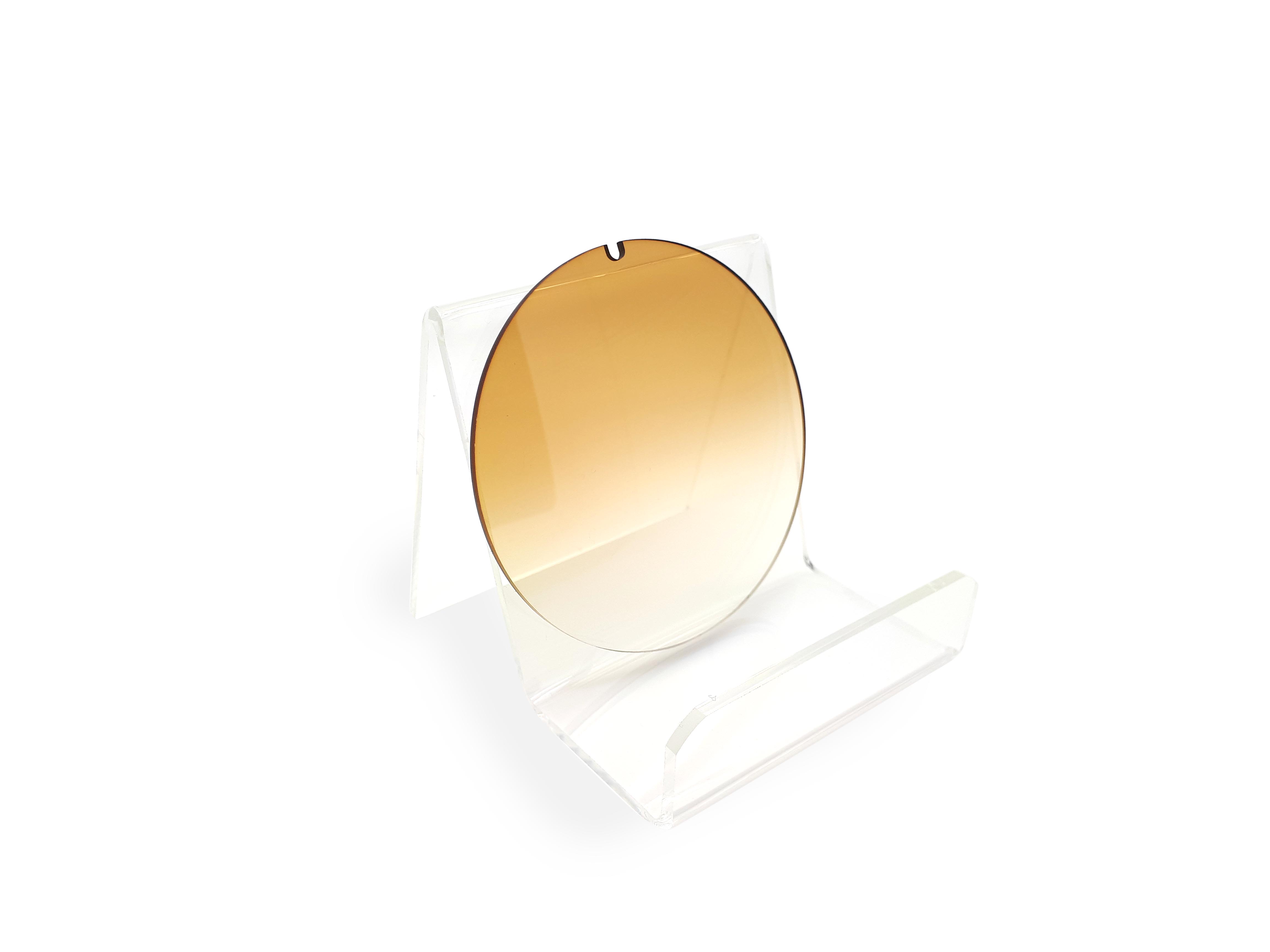MVMT Amber Translucent Round Sunglasses with Gradient Lenses Mojave Mist Round Sunglasses- Tan Frame with Amber Lens  main image 3