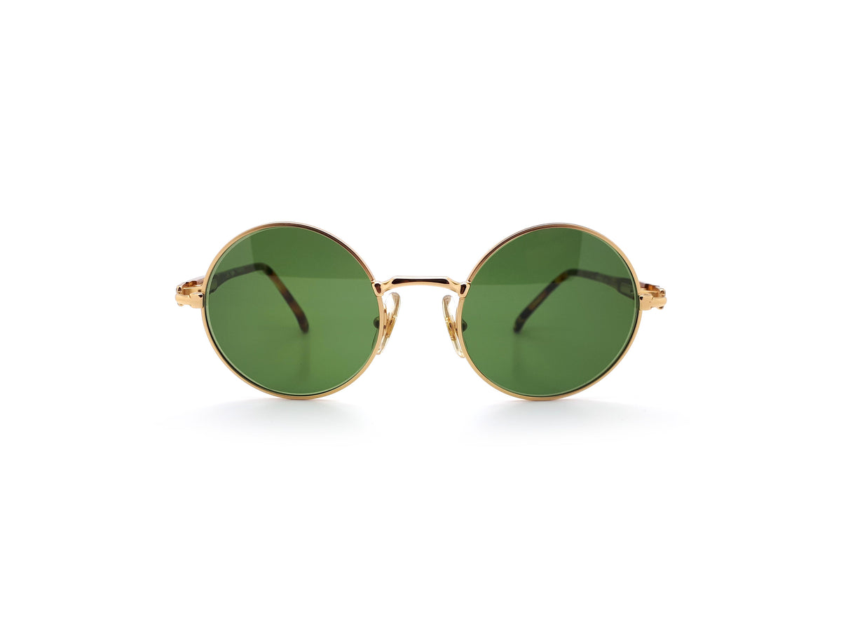 Gold Small Round Vintage 90s Sunglasses