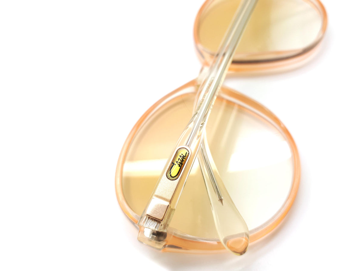 Cazal Mod 140 Round Sunglasses with light amber gradient lenses