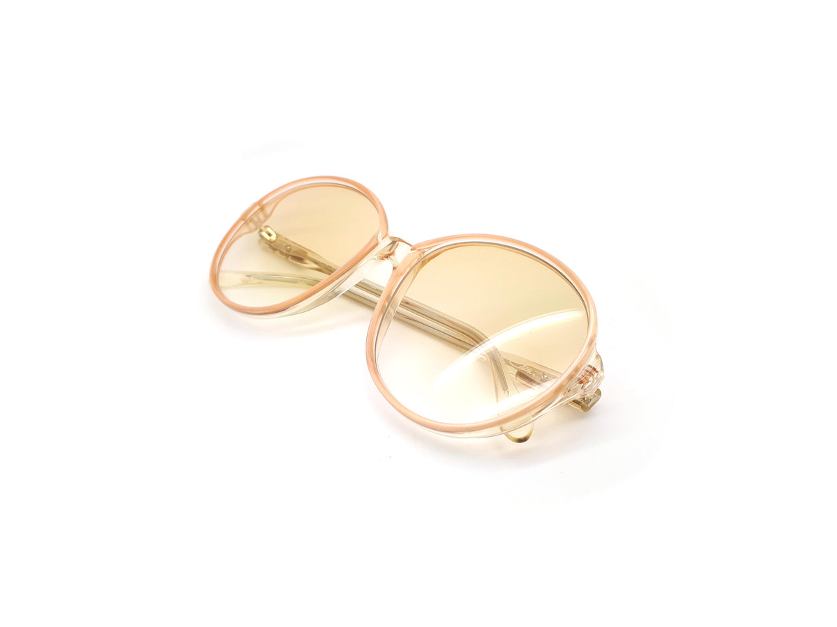 Cazal Mod 140 Round Sunglasses with light amber gradient lenses