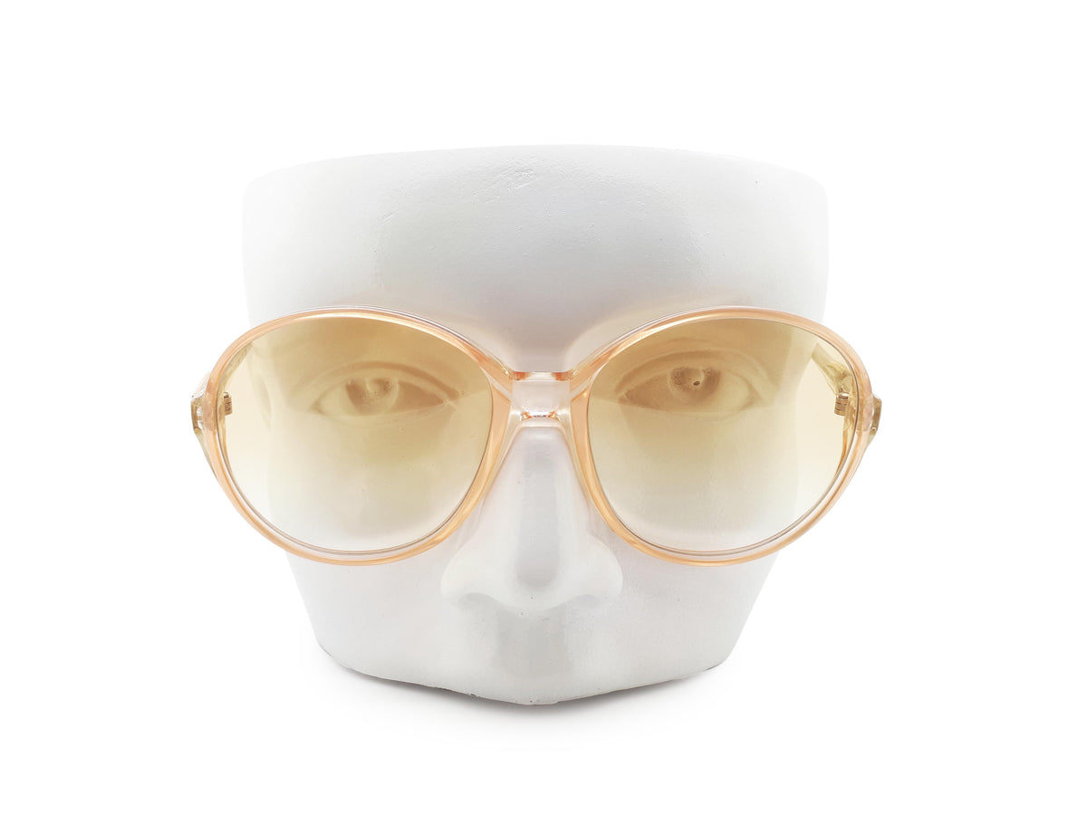 Cazal Mod 140 Round Sunglasses with light amber gradient lenses