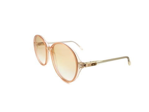Cazal Mod 140 Round Sunglasses with light amber gradient lenses