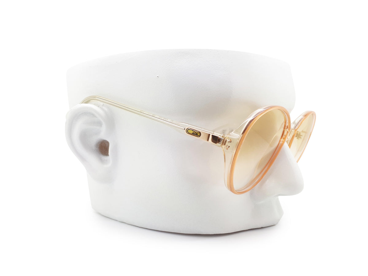 Cazal Mod 140 Round Sunglasses with light amber gradient lenses