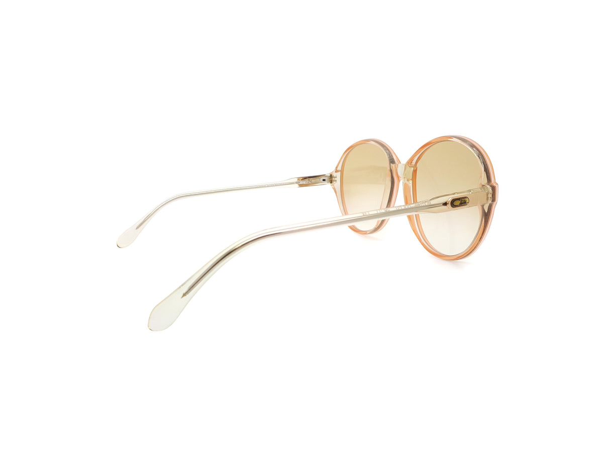 Cazal Mod 140 Round Sunglasses with light amber gradient lenses
