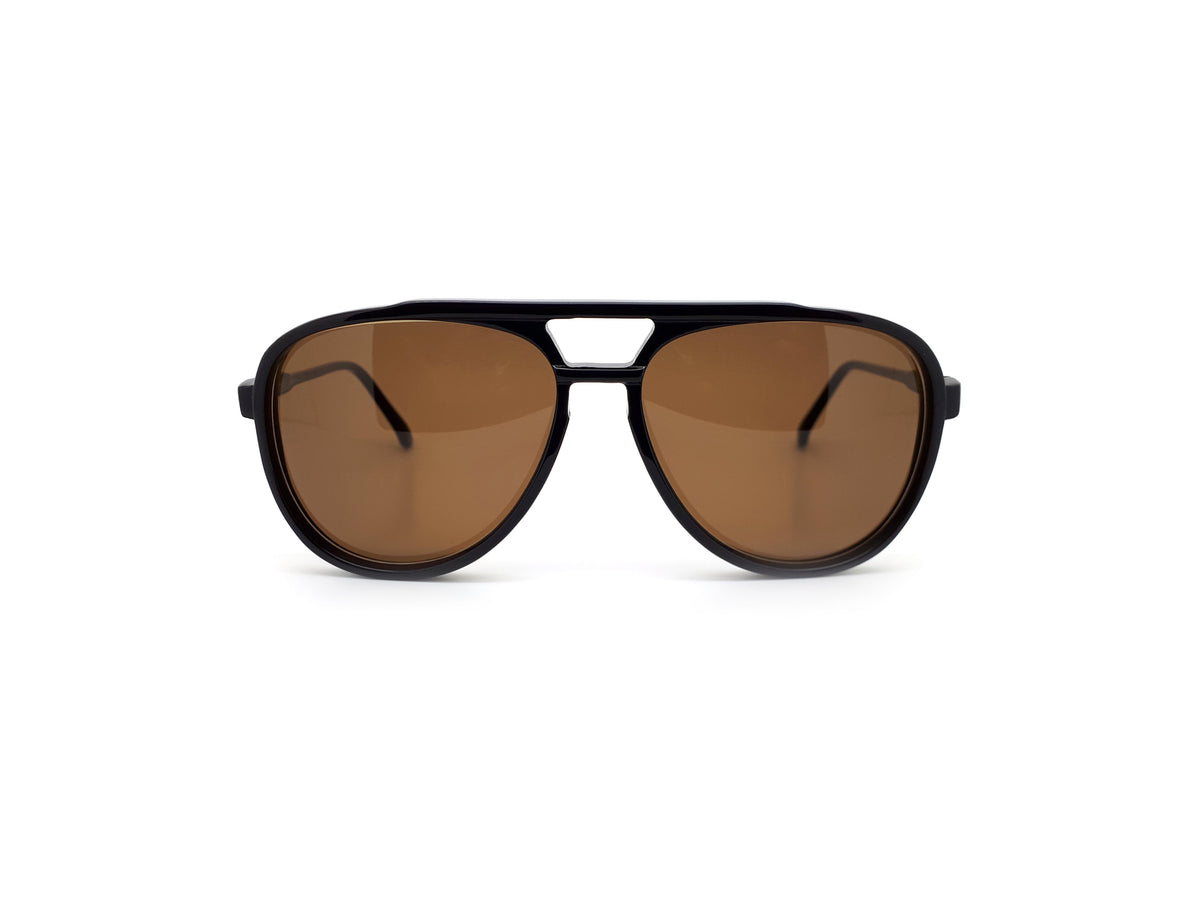Conti Charles II Black Vintage Aviator 90s Sunglasses