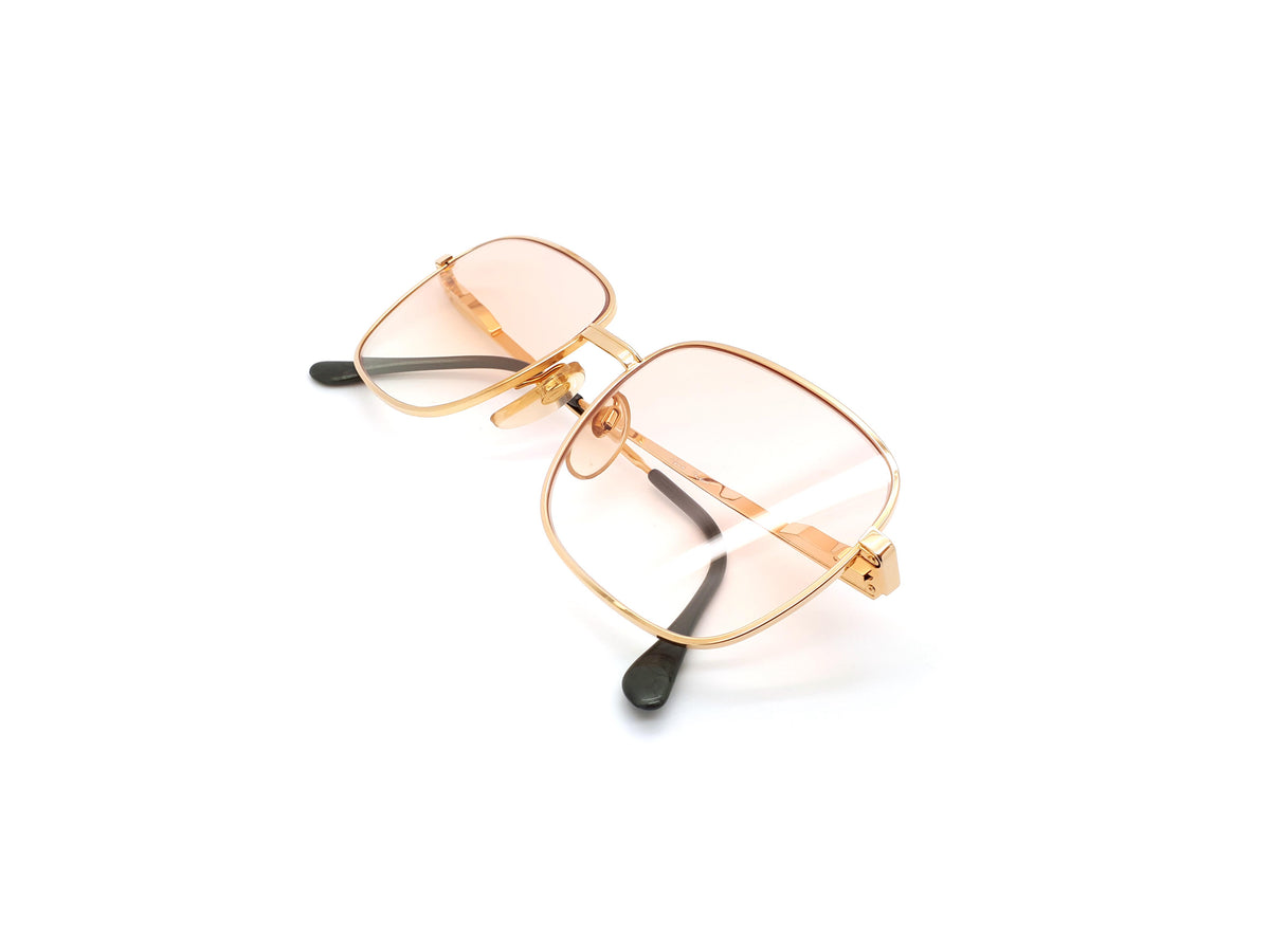 Vintage Square Gold Sunglasses Haute Couture 028 1 1980s NOS