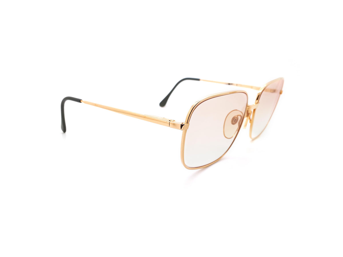 Vintage Square Gold Sunglasses Haute Couture 028 1 1980s NOS