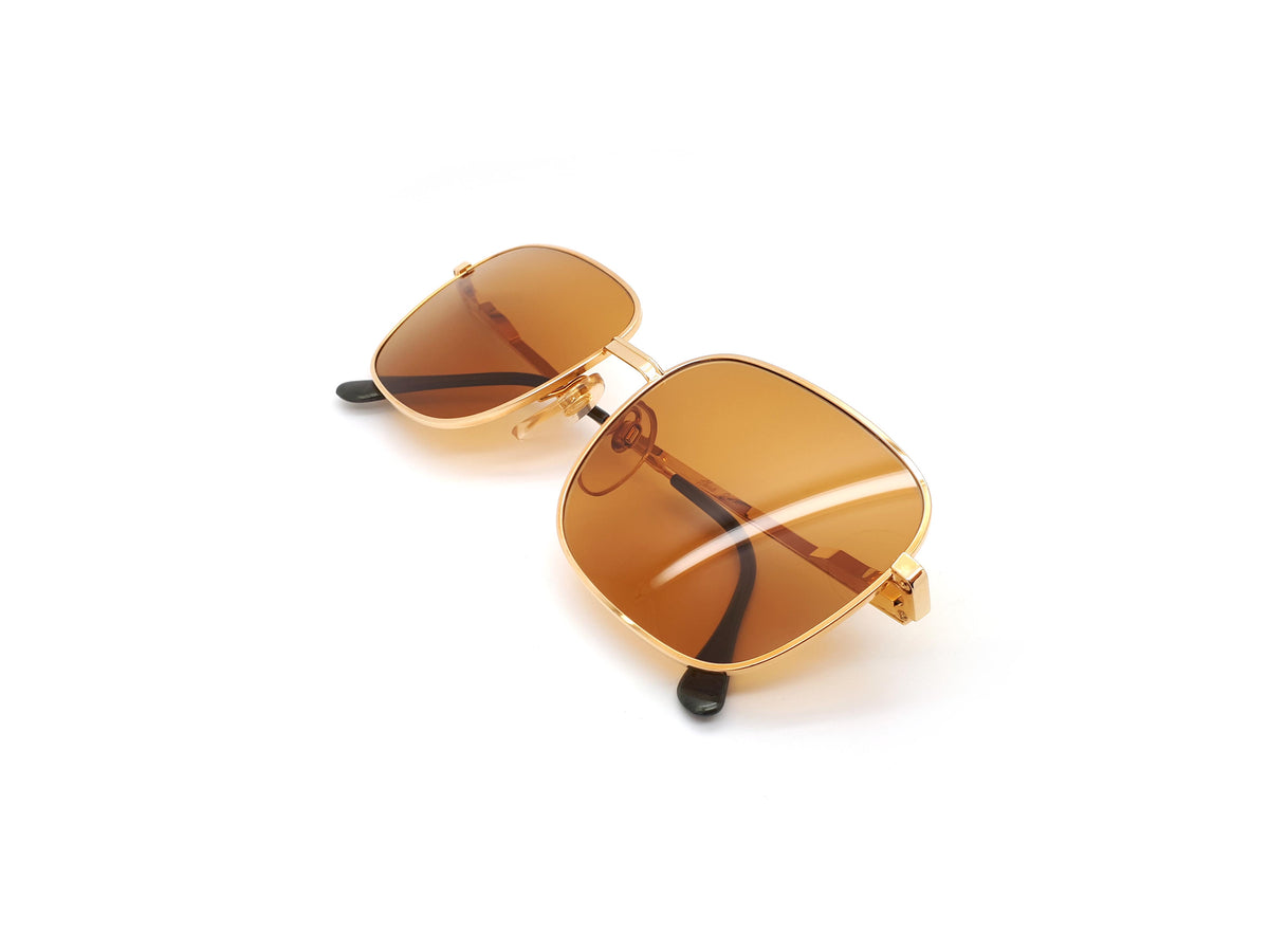 Vintage Square Gold Sunglasses Haute Couture 028 1 1980s NOS