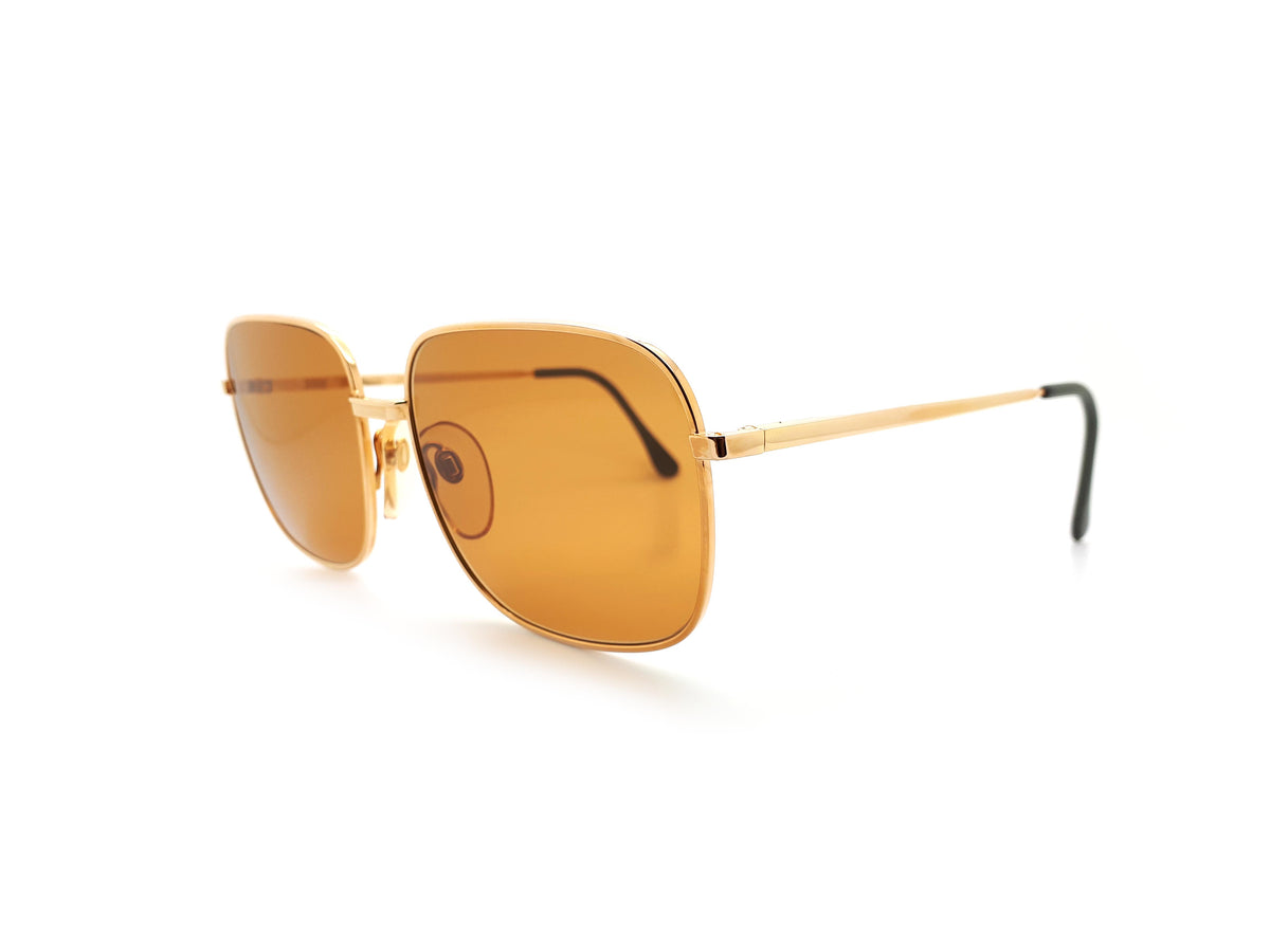 Vintage Square Gold Sunglasses Haute Couture 028 1 1980s NOS