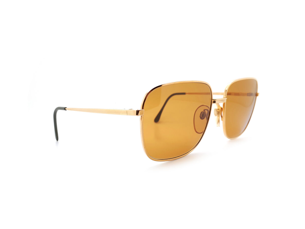 Vintage Square Gold Sunglasses Haute Couture 028 1 1980s NOS