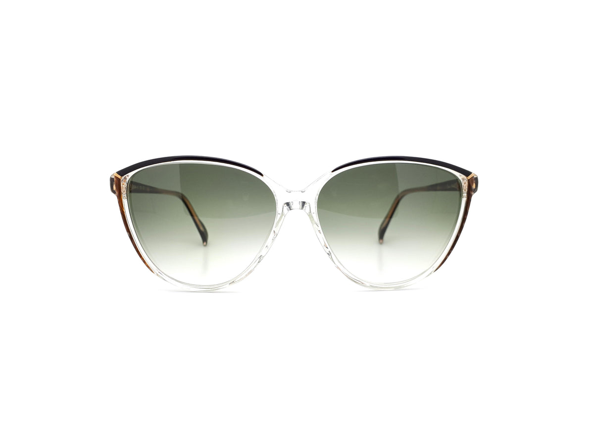 Vintage Oversized Cat Eye 80s Sunglasses With Green Lenses