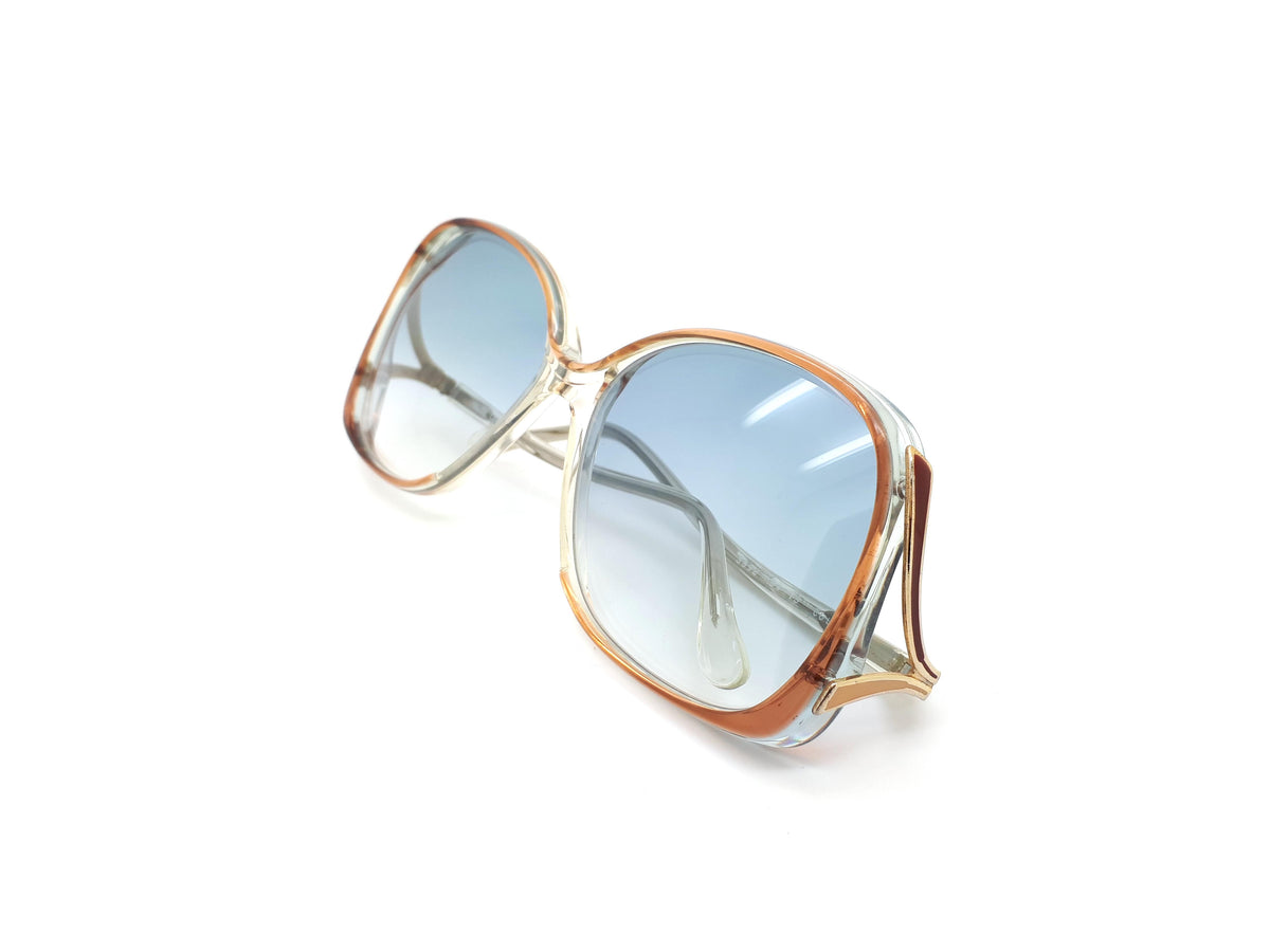 Haute Couture Sunglasses with light blue gradient from 1980