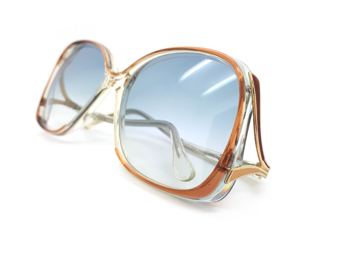 Haute Couture Sunglasses with light blue gradient from 1980