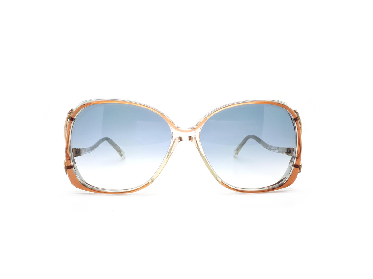 Haute Couture Sunglasses with light blue gradient from 1980