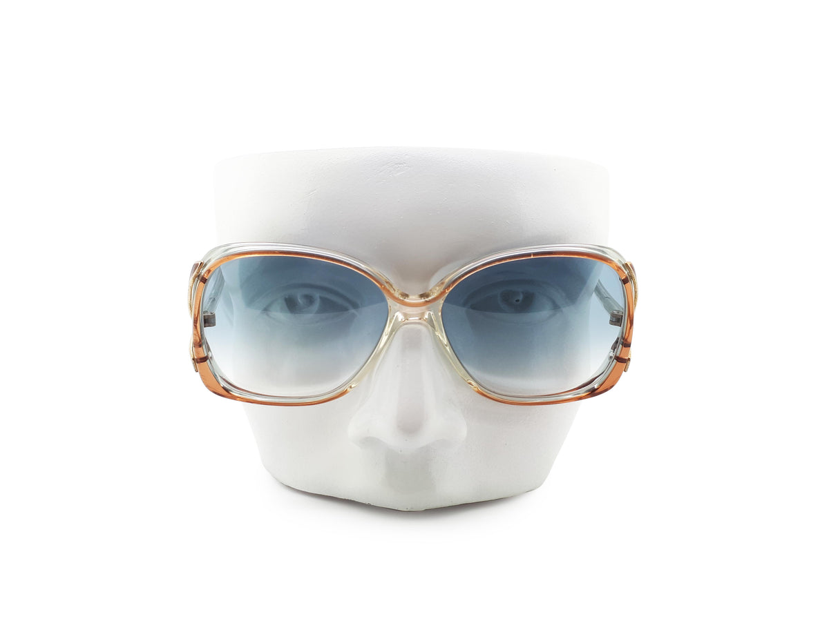 Haute Couture Sunglasses with light blue gradient from 1980