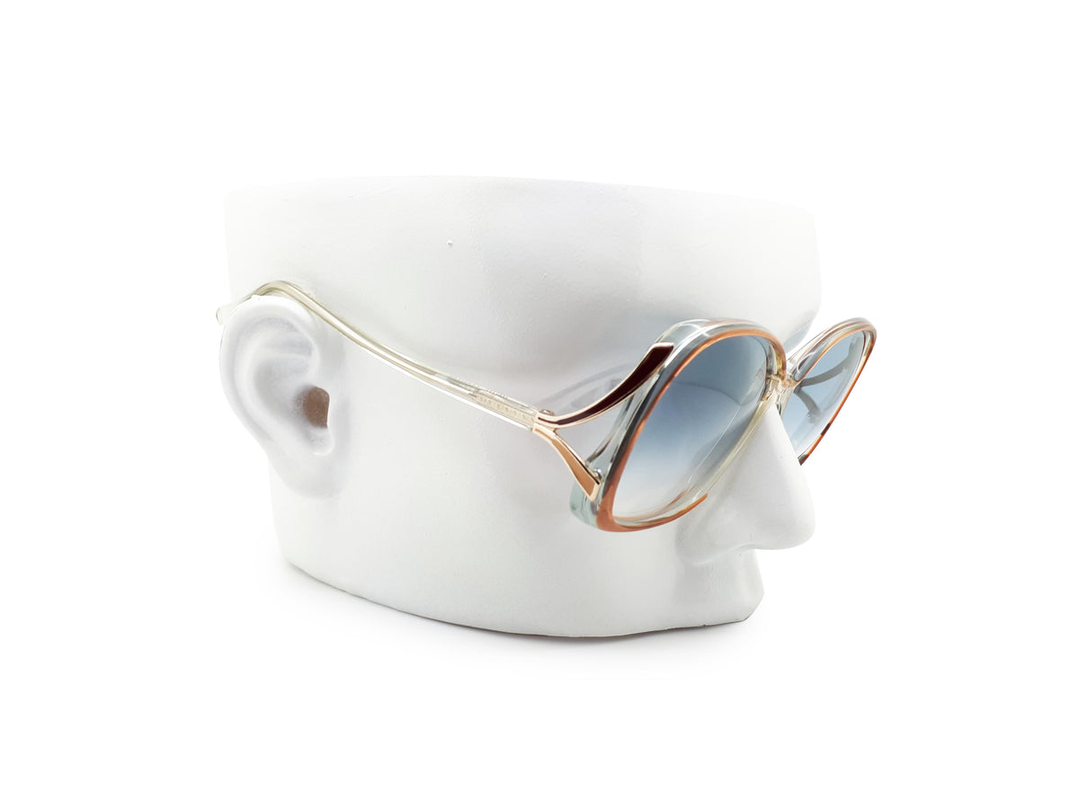 Haute Couture Sunglasses with light blue gradient from 1980