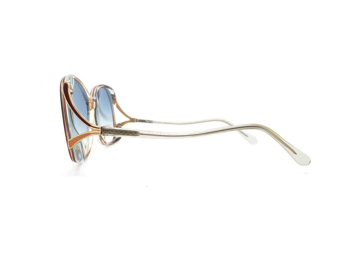 Haute Couture Sunglasses with light blue gradient from 1980
