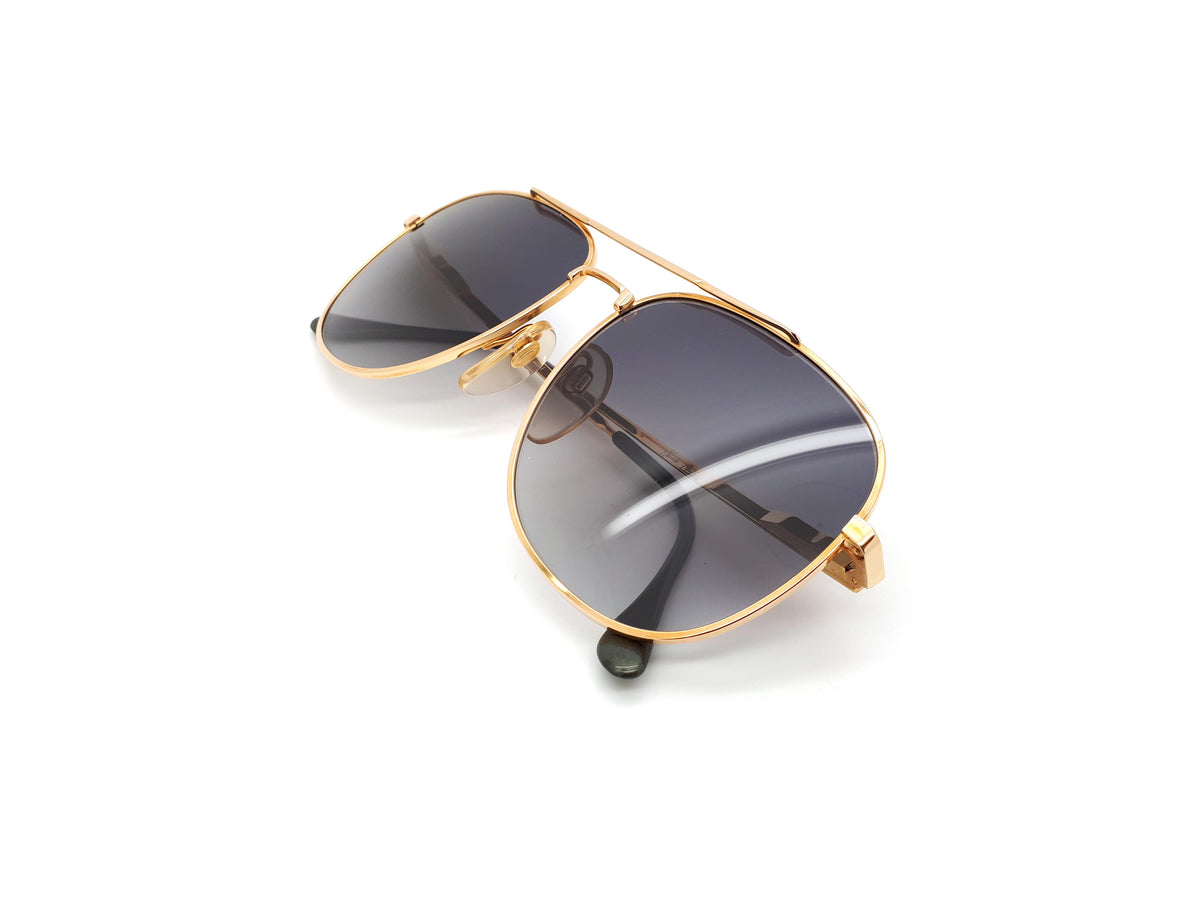 Vintage Haute Couture 8307 1 Gold Aviator Sunglasses 1980s New Old Stock