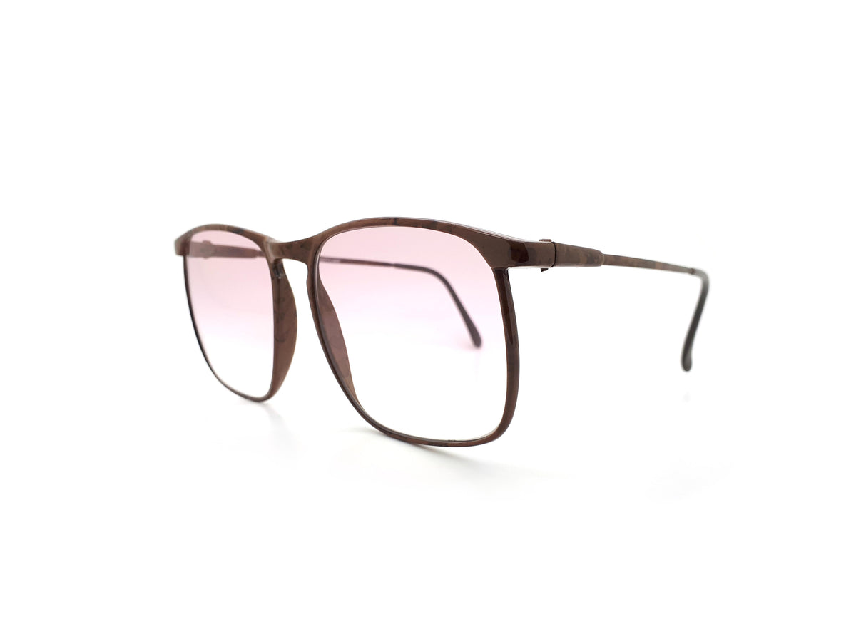 Vintage Square Sunglasses with Light Pink Lenses 1980s 