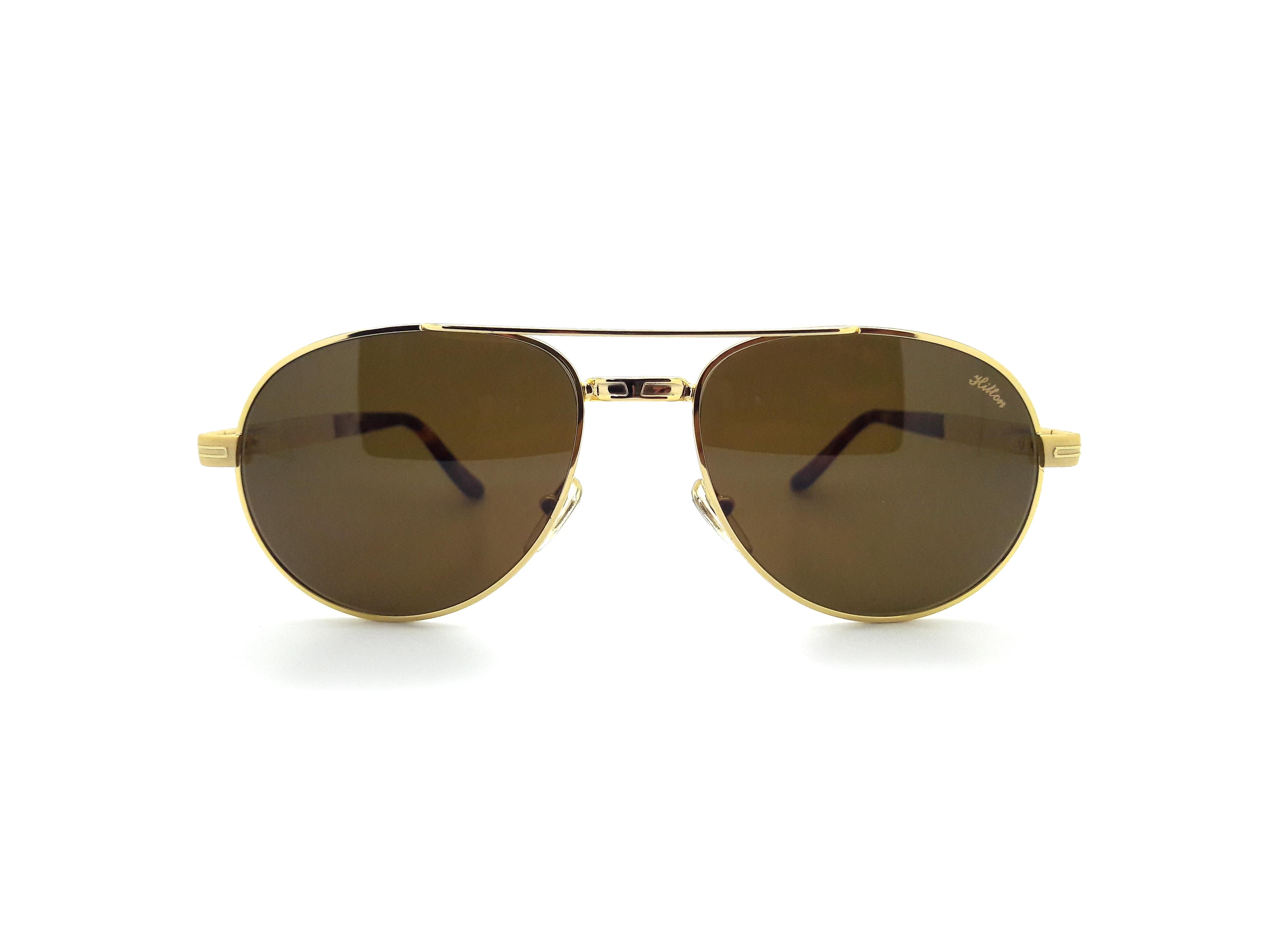 Hilton 925 C YG Vintage Aviator Sunglasses Gold Plated – Ed