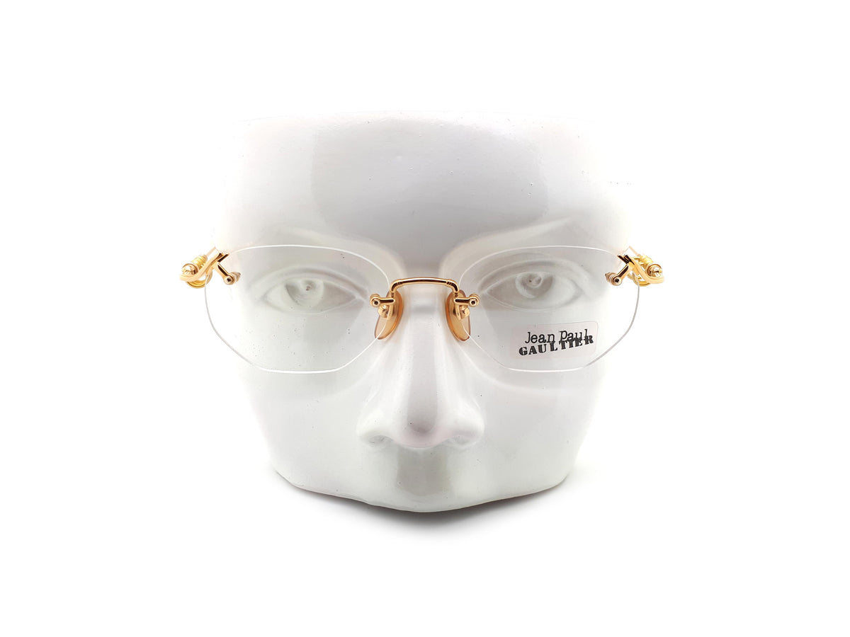 Vintage Jean Paul Gaultier 55-5102 Col 1 Rimless Glasses Frames