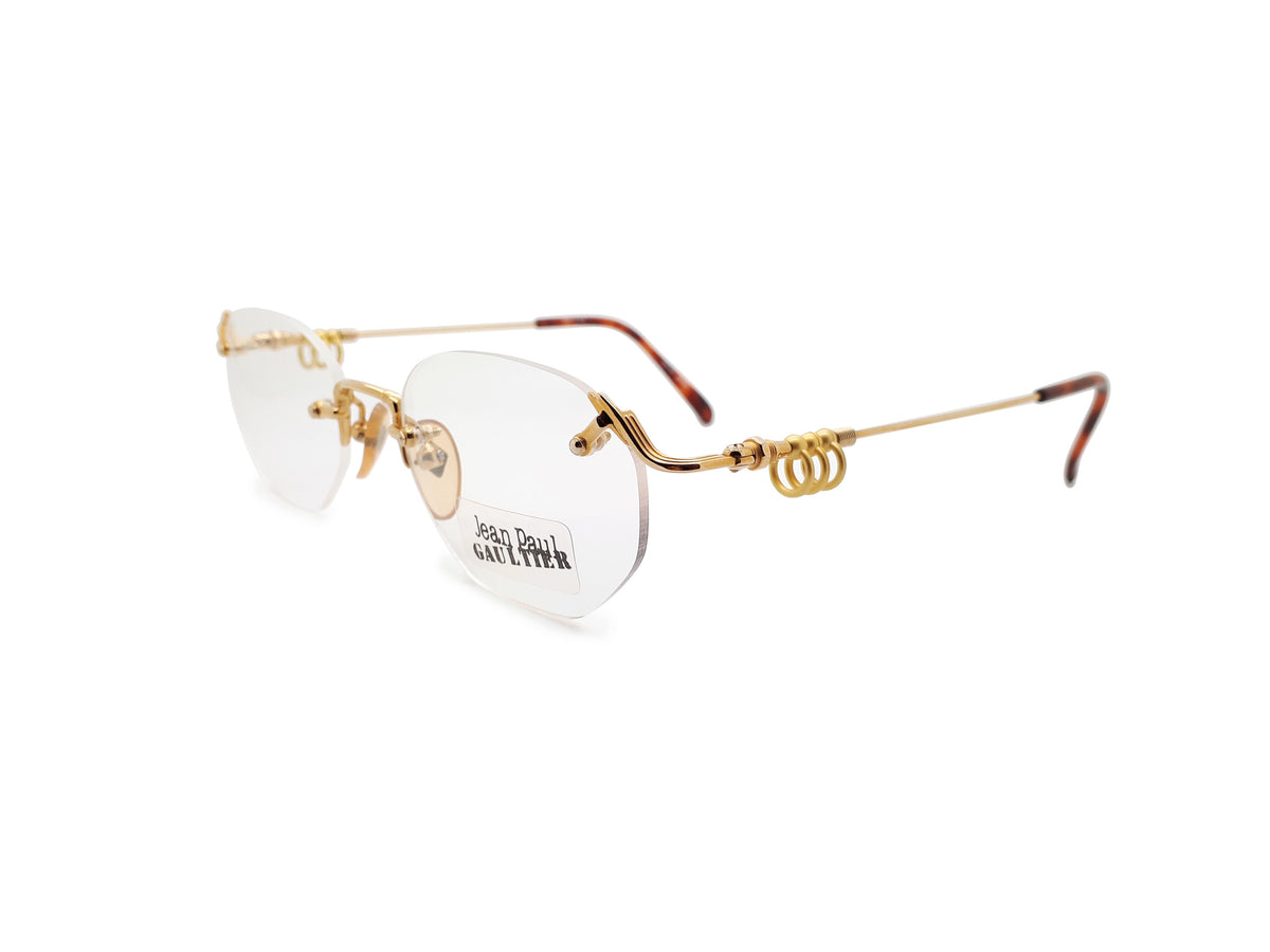 Vintage Jean Paul Gaultier 55-5102 Col 1 Rimless Glasses Frames